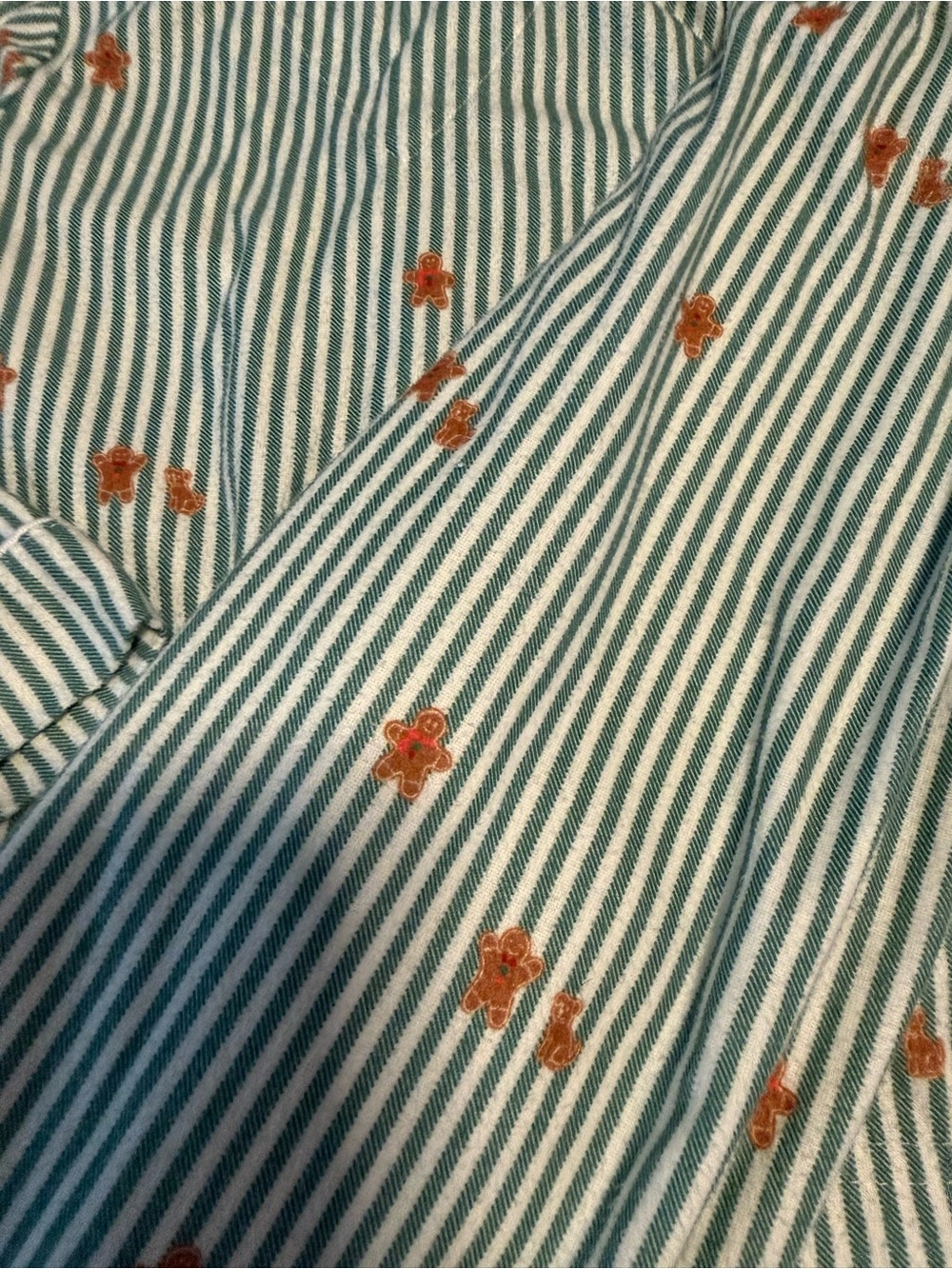 Wondershop Target Toddler 2T Gingerbread Christmas Pajama Set Green Stripe - Picture 3 of 5